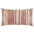 14" X 26" Natural And Russet Lumbar Striped Cotton Throw Pillow with Texture
