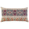 Red Beige Patterned Panel Lumbar Pillow