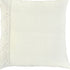 20" Ivory Herringbone Cotton Throw Pillow With Tassles