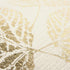 Ivory Gold Metallic Foil Leaf Pattern Throw Pillow