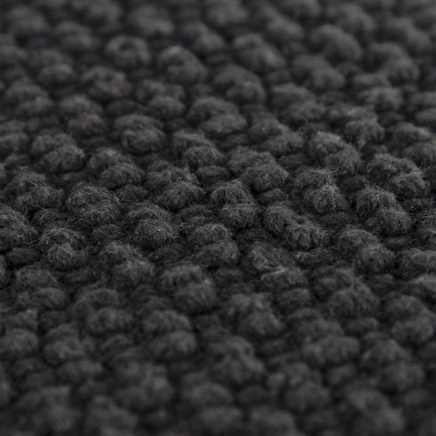 20" Black Nubby Textured Modern Throw Pillow