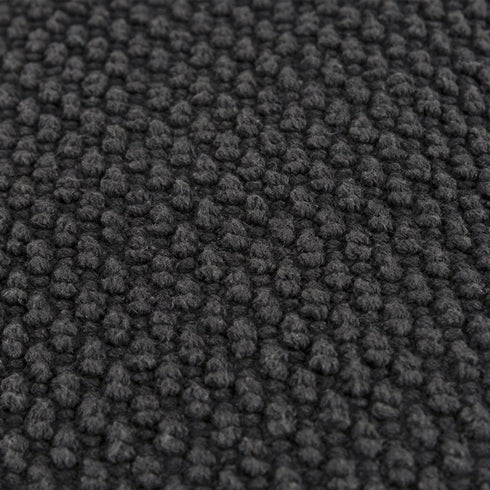 20" Black Nubby Textured Modern Throw Pillow