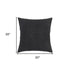 20" Black Nubby Textured Modern Throw Pillow