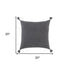 Black Solid Tonal Abstract Stripe Throw Pillow