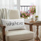 Black and White Whatever Embroidered Lumbar Pillow