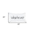 Black and White Whatever Embroidered Lumbar Pillow