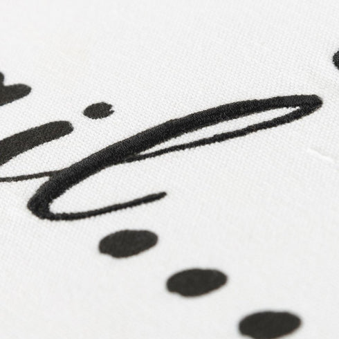 20" White And Black Per My Last Email Cotton Throw Pillow
