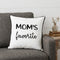 Black and White Moms Favorite Modern Throw Pillow