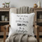 Black and White North South Font Play Throw Pillow