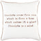 Brown and White Chocolate Is A Salad Throw Pillow