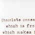 Brown and White Chocolate Is A Salad Throw Pillow