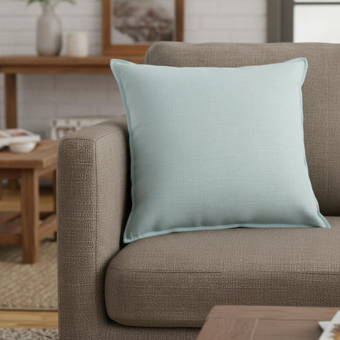 Blue Solid Light Textured Modern Throw Pillow