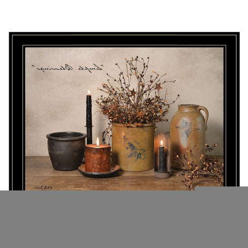 Simple Blessings 6 Black Framed Print Wall Art