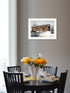 The Kissing Bridge 1 White Framed Print Wall Art