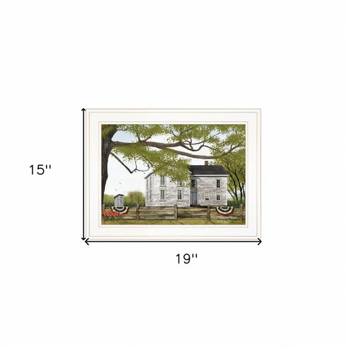 Sweet Summertime House 1 White Framed Print Wall Art