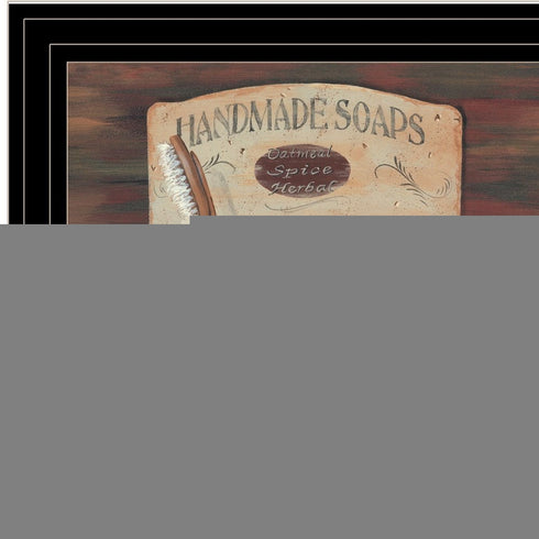 HANDMADE SOAPS 3 Black Framed Print Bathroom Wall Art