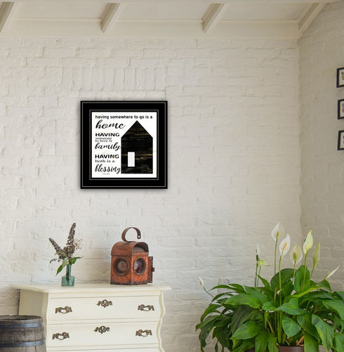 A Blessing 2 Black Framed Print Wall Art