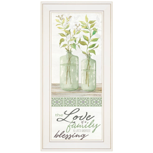 The Love of a Family White Framed Print Wall Art