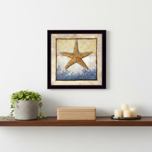 Starfish Black Framed Print Wall Art