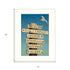Beach Directional 2 White Framed Print Wall Art