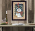 Feeding the Birds Black Framed Print Wall Art