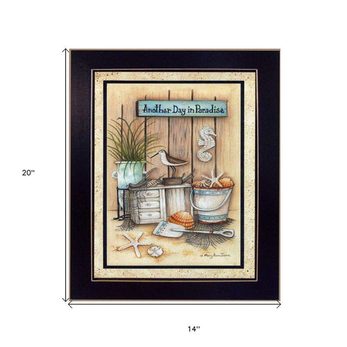 Another Day in Paradise 2 Black Framed Print Wall Art