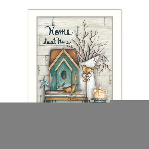 Home Sweet Home 5 White Framed Print Wall Art