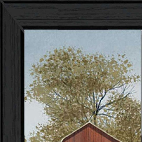 Set Of Two Country Barns 3 Black Framed Print Wall Art