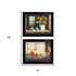 Set Of Two Tea Apples and Strawberries Black Framed Print Kitchen Wall Art