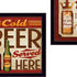 Set Of Two Beer II Cold Beer Served Here Black Framed Wall Art