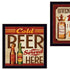 Set Of Two Beer II Cold Beer Served Here Black Framed Wall Art