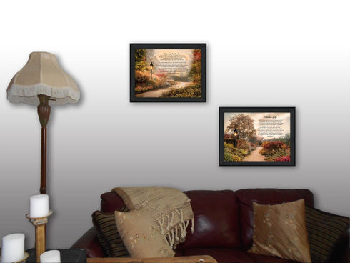 Set Of Two Celebration of Life Black Framed Wall Art
