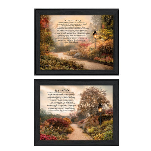 Set Of Two Celebration of Life Black Framed Wall Art