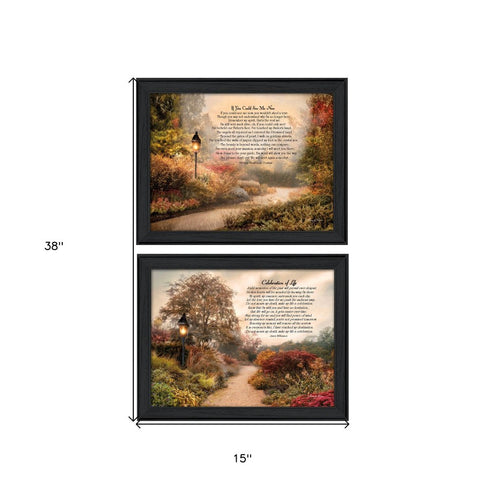 Set Of Two Celebration of Life Black Framed Wall Art