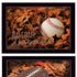 Set Of Two Baseball and Football Black Framed Wall Art