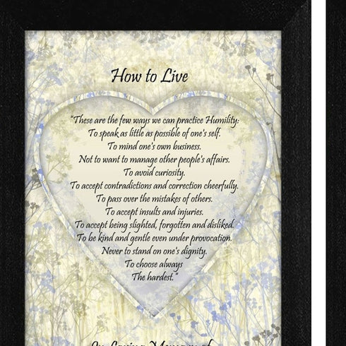 Set Of Two How To Live Quotes Black Framed Wall Art
