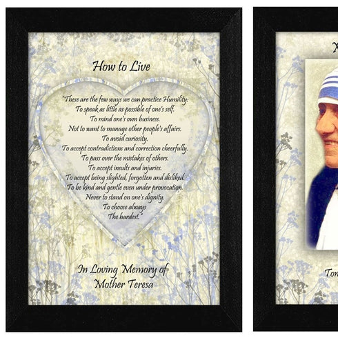 Set Of Two How To Live Quotes Black Framed Wall Art