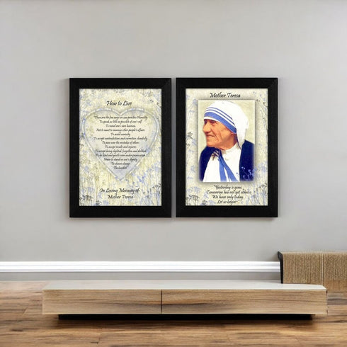 Set Of Two How To Live Quotes Black Framed Wall Art