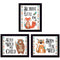 Set Of Three Be Brave Little One 1 Black Framed Wall Art