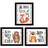 Set Of Three Be Brave Little One 1 Black Framed Wall Art