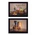 Set Of Two Amazing Grace Americana Black Framed Print Wall Art