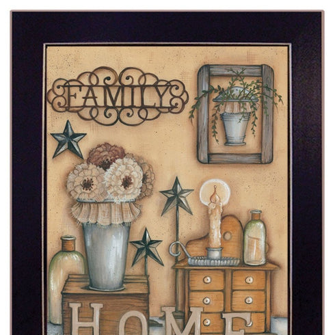 Set Of Two Where Family and Friends Gather II 1 Black Framed Print Wall Art