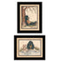 Set Of Two Gone Fishing 2 Black Framed Print Wall Art