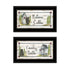 Set Of Two Nature Calls 2 Black Framed Print Bathroom Wall Art