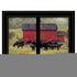 By the Red Barn Herd of Angus 2 Black Framed Print Wall Art