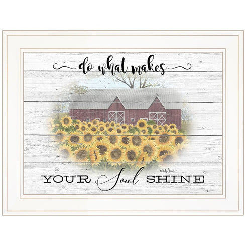 Do What Makes Your Soul Shine 1 White Framed Print Wall Art
