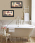 Set Of Two Bath 3 Black Framed Print Bathroom Wall Art