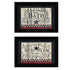 Set Of Two Hot Bath Black Framed Print Bathroom Wall Art