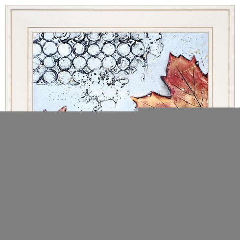 Channeling Fall 3 White Framed Print Wall Art