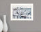 Birds on a Pier 2 White Framed Print Kitchen Wall Art